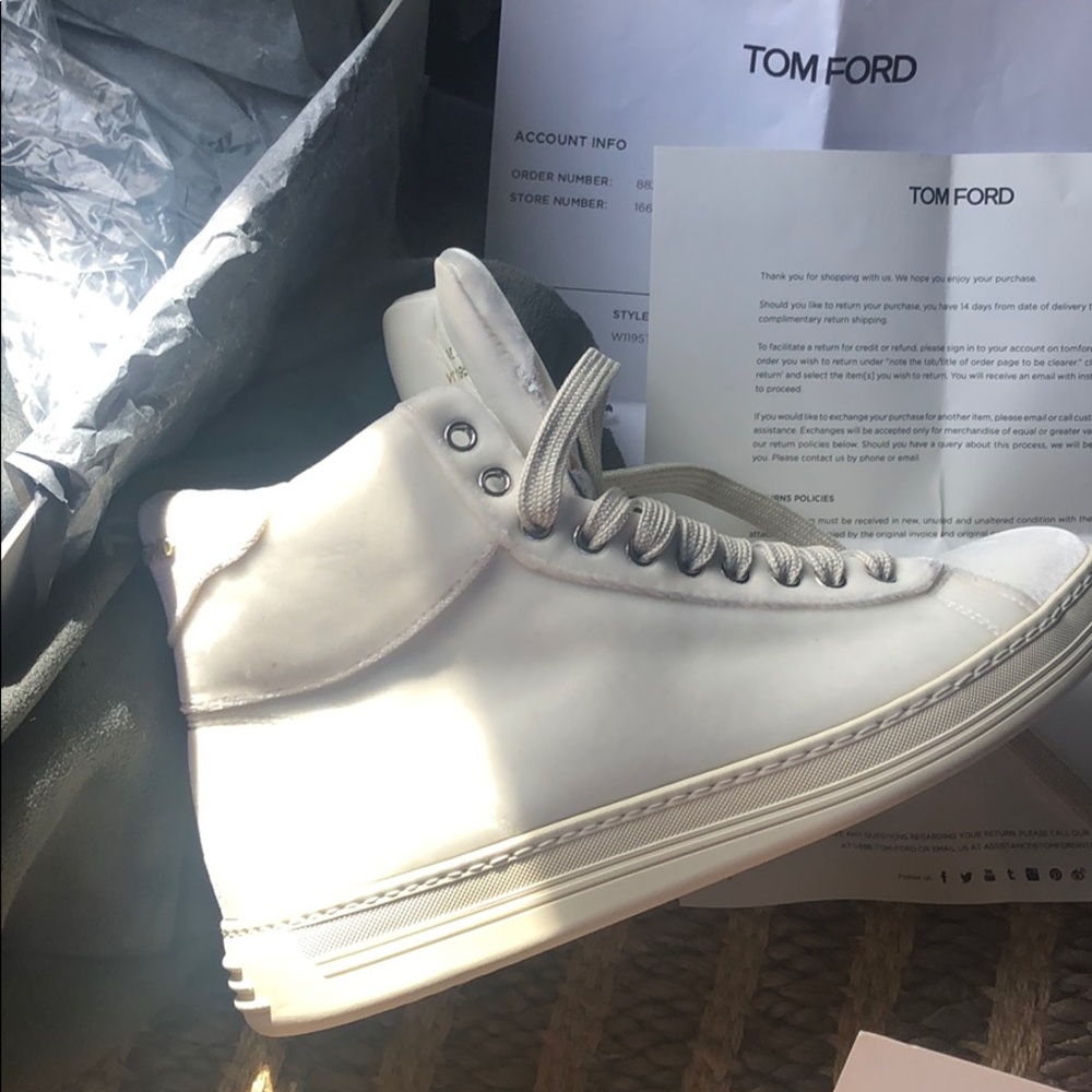 Tom Ford velvet high top sneaker